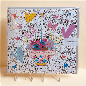 Whistlefish Greeting Card Make A Wish 16x16cm
